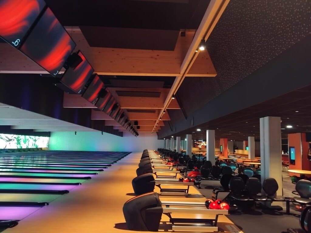 bowling strasbourg platrerie cloison plafond vue ensemble